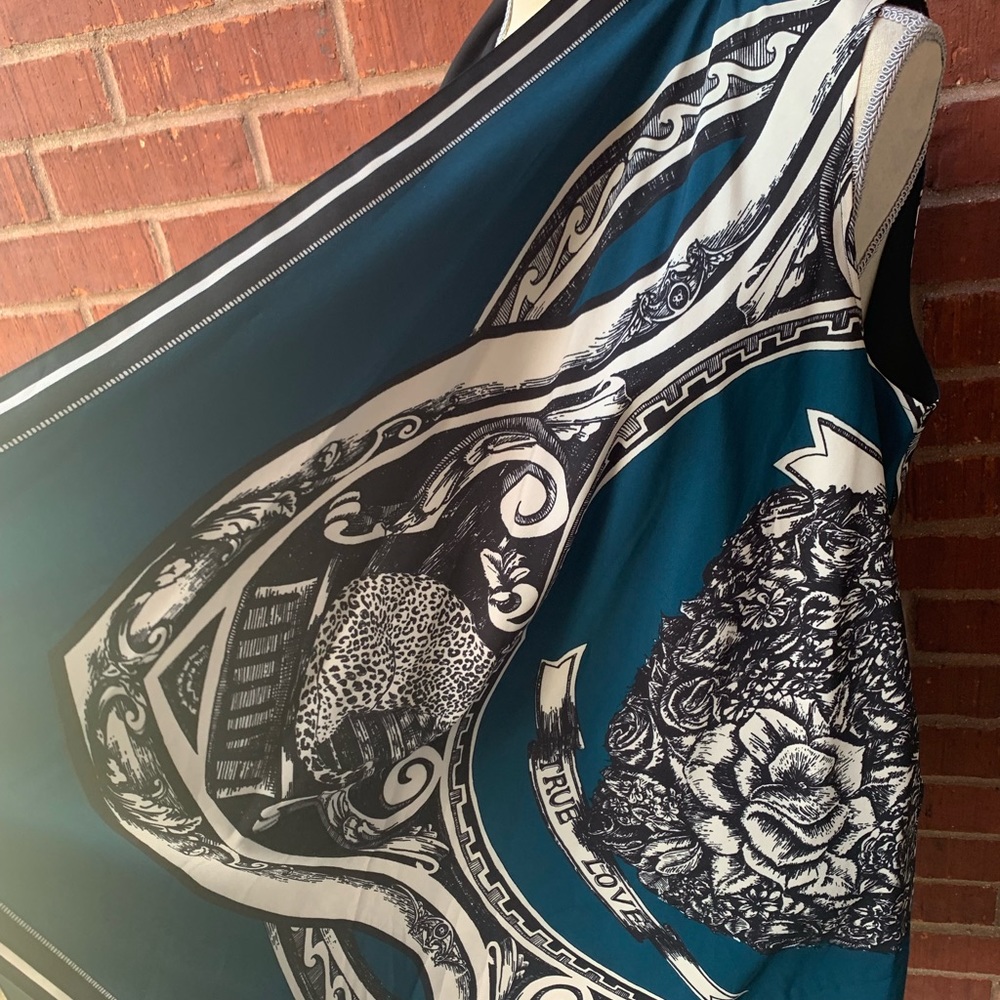 DKNY sleeveless wrap- Teal